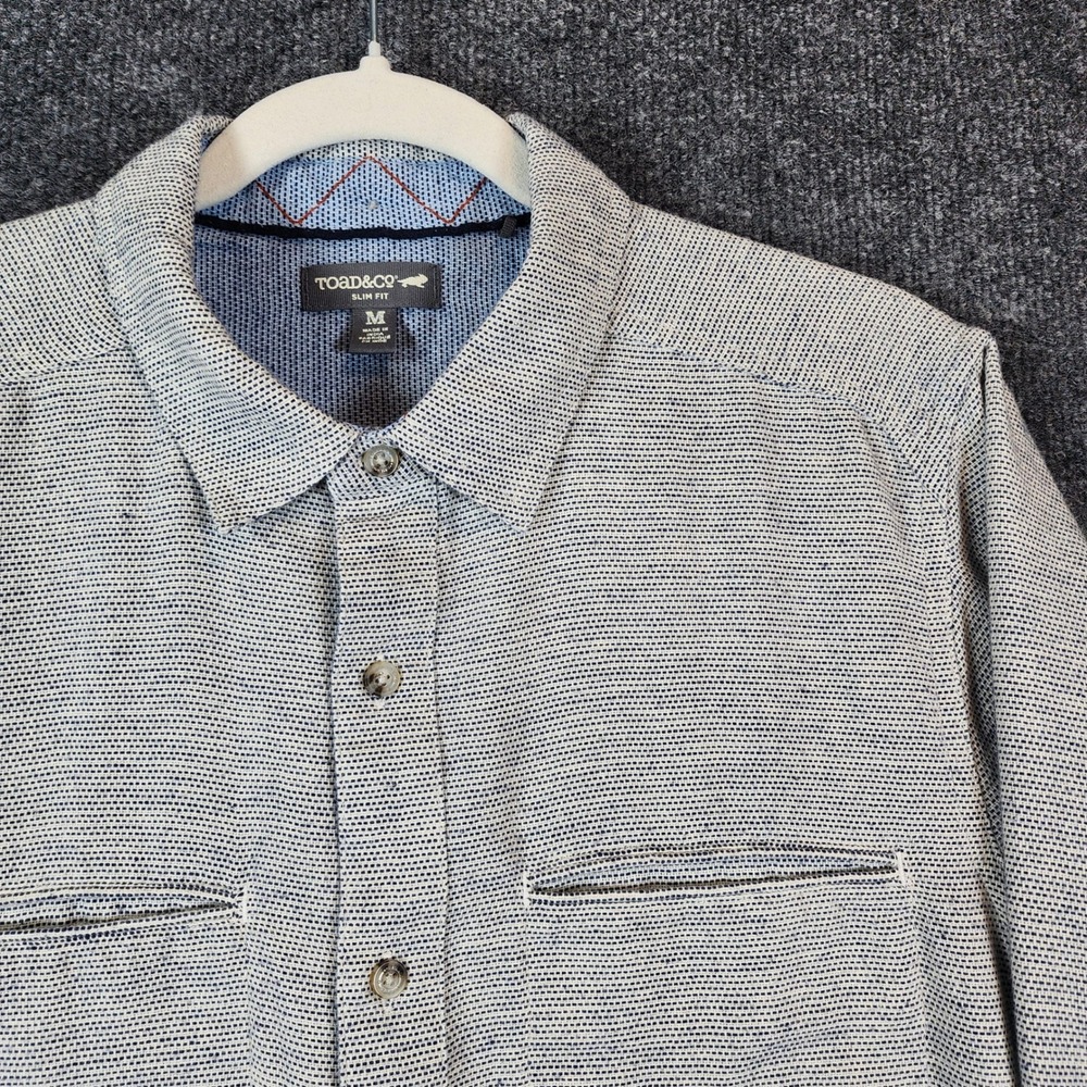 Toad&Co Dot Dot Dash LS Shirt Men Coastal Gorpcore Outdoor Workwear Size M